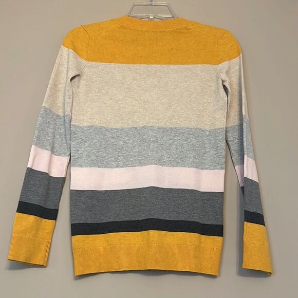 Tommy Hilfiger Stripe V-neck Lightweight Sweater - Size XXS - Picture 7 of 9